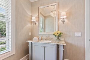 Decorative vanity sink and mirror